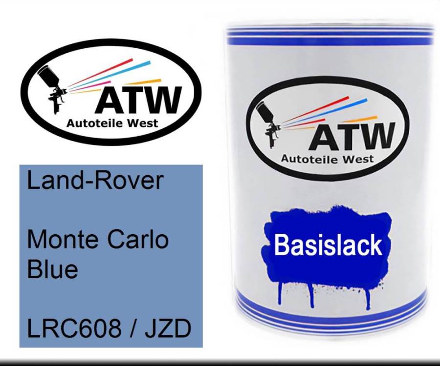 Land-Rover, Monte Carlo Blue, LRC608 / JZD: 500ml Lackdose, von ATW Autoteile West.